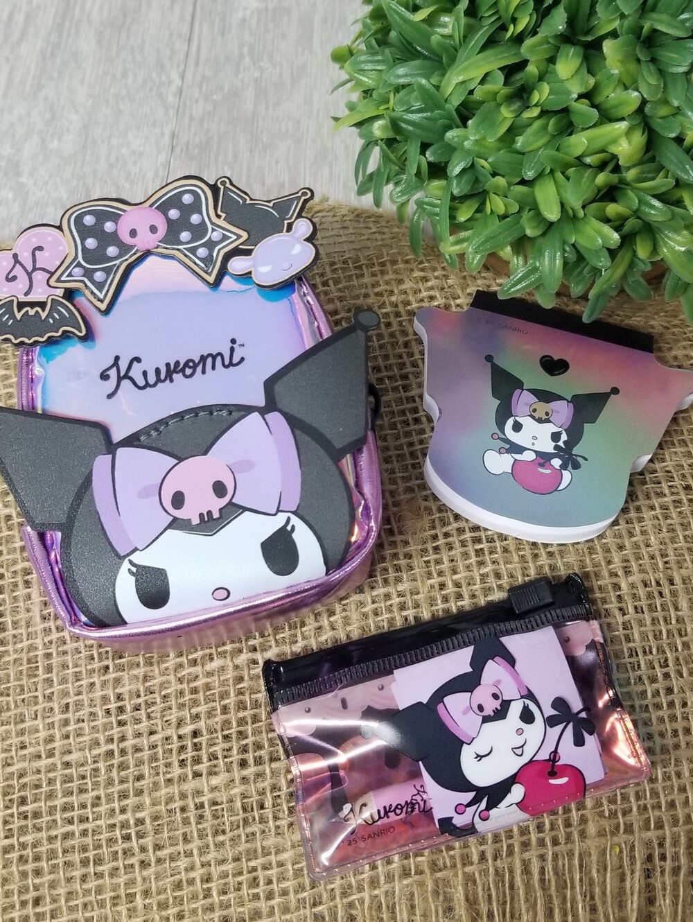 Kuromi Mini Backpack W/ Mini Stationary